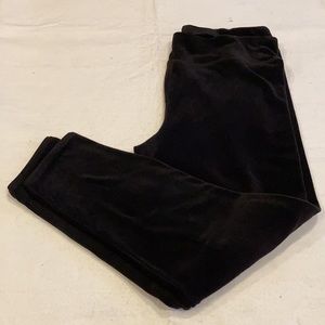 Black Cuddle Duds velour pants Size L
